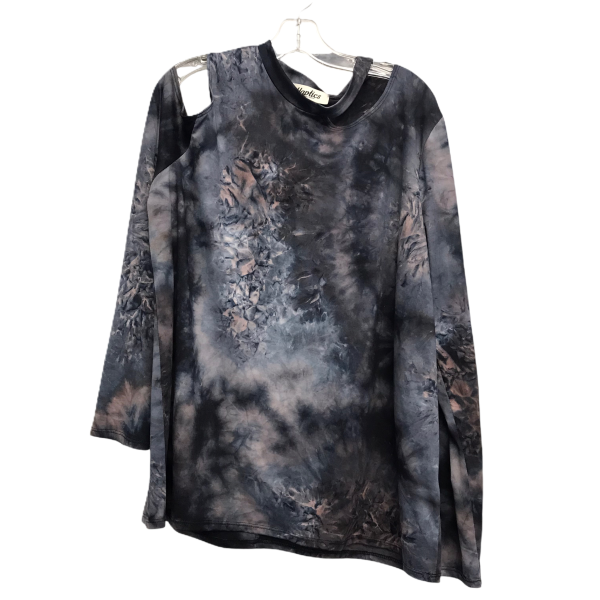 Top Long Sleeve By Haptics In Tie Dye Print, Size: 1x Cheap