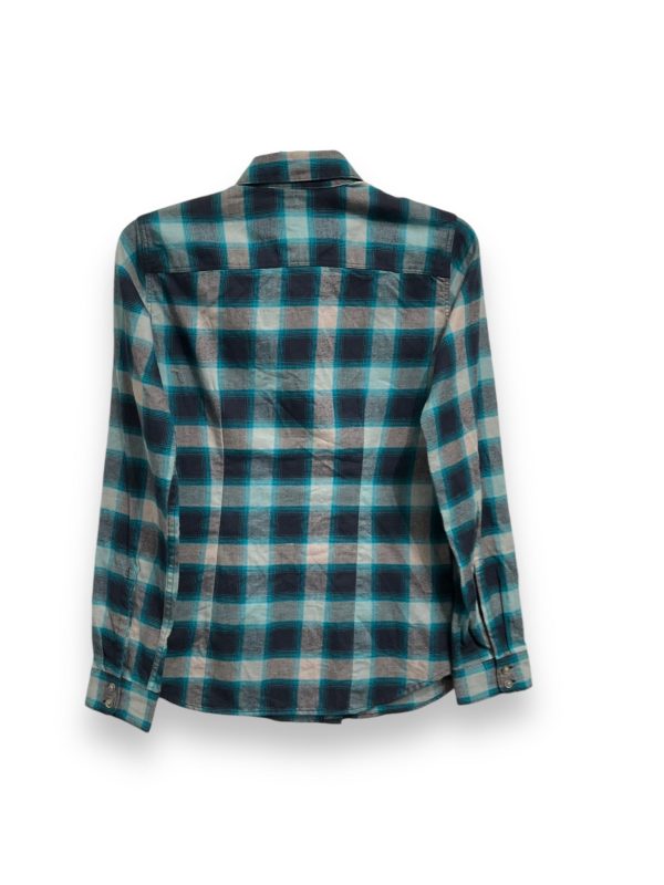 Top Long Sleeve By Eddie Bauer In Plaid Pattern, Size: Xs Discount