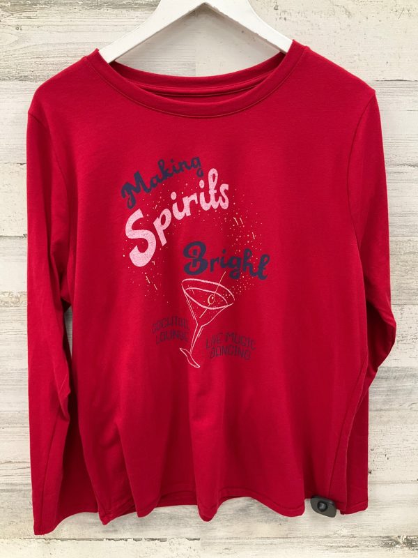 Top Long Sleeve By Sonoma In Red, Size: Xl Supply