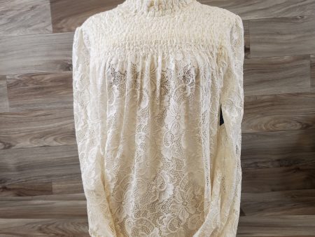 Top Long Sleeve By Cable And Gauge In White, Size: L Discount