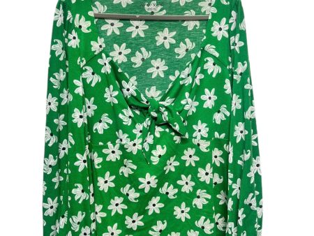 Top Long Sleeve By Ava & Viv In Green, Size: 1x Discount