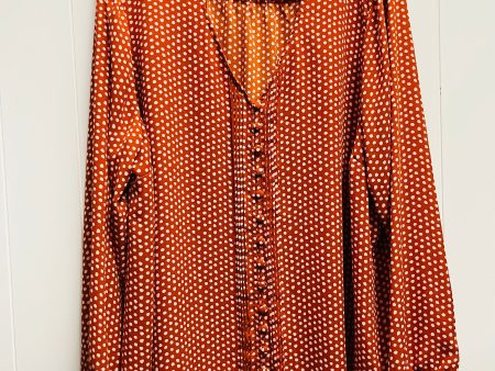 Top Long Sleeve By Torrid In Orange & Pink, Size: 4 Online Hot Sale