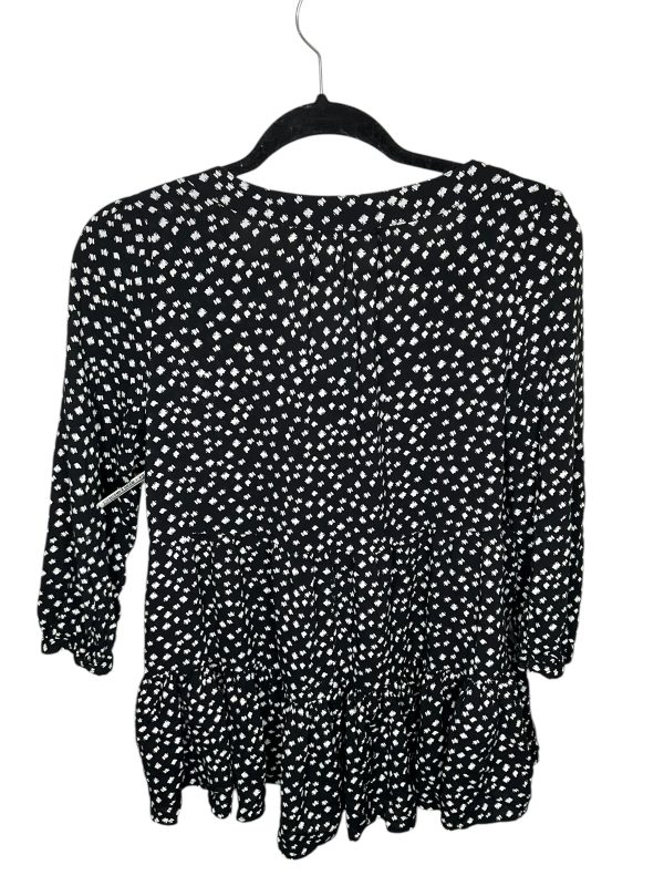 Top Long Sleeve By Maeve In Black & White, Size: S Sale