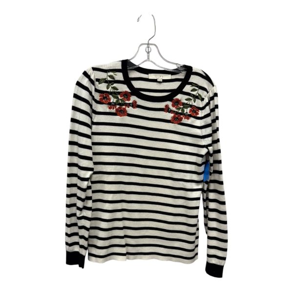 Top Ls By Loft In Black & White, Size:M Online