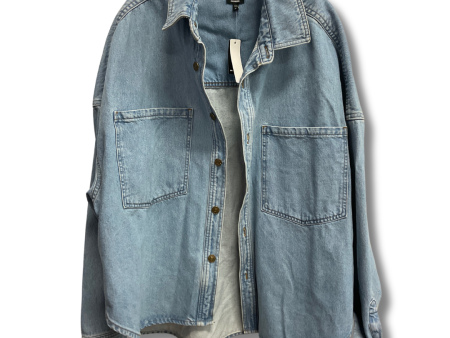 Jacket Denim By Express In Blue Denim, Size: Xl For Discount