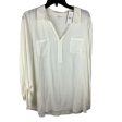 Top Long Sleeve By Loft In White, Size: L Fashion