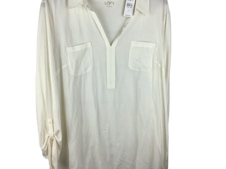 Top Long Sleeve By Loft In White, Size: L Fashion