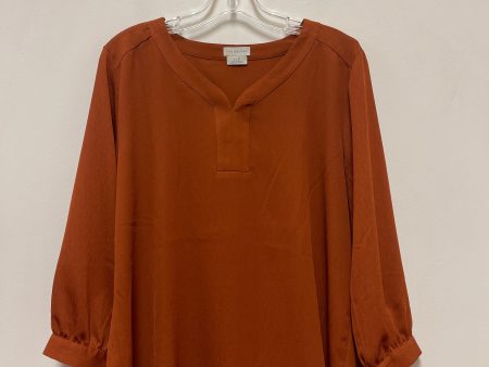 Top Long Sleeve By Van Heusen In Orange, Size: L Fashion