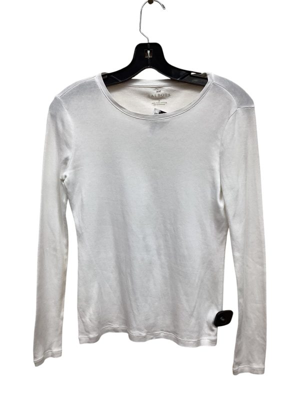 Top Long Sleeve By Talbots In White, Size: Xs Discount