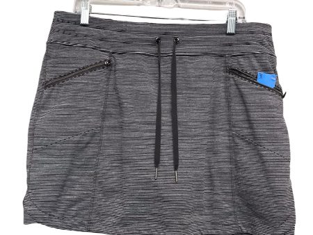 Athletic Skort By Athleta In Striped Pattern, Size:L For Cheap