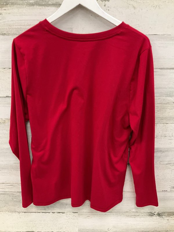 Top Long Sleeve By Sonoma In Red, Size: Xl Supply