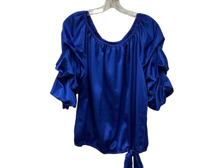 Top Ss By Vince Camuto In Blue, Size:1X on Sale