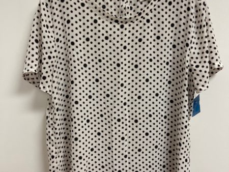 Top Short Sleeve By Loft In Black & Cream, Size: M Online