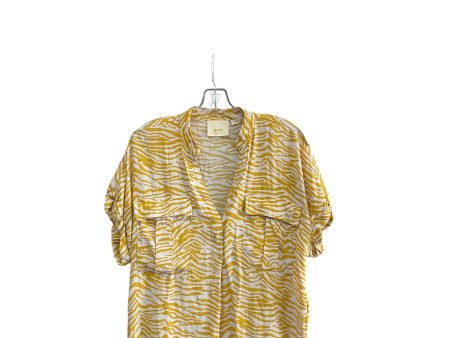 Top Short Sleeve By Maeve In Yellow, Size: M Hot on Sale