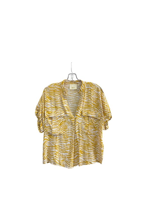 Top Short Sleeve By Maeve In Yellow, Size: M Hot on Sale