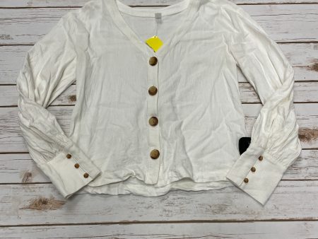 Top Long Sleeve By Bp In Ivory, Size: Xs Online Hot Sale