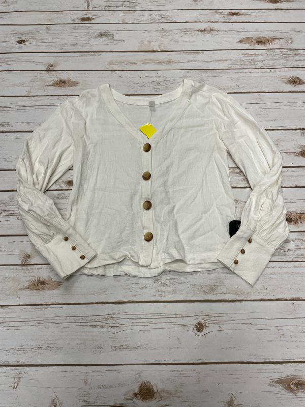 Top Long Sleeve By Bp In Ivory, Size: Xs Online Hot Sale