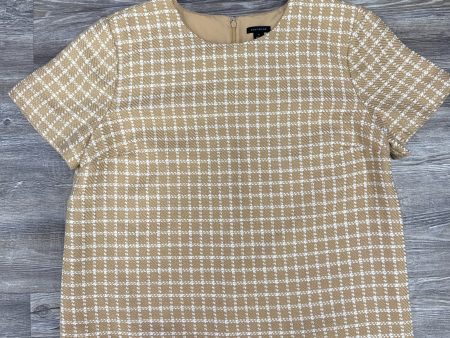 Top Short Sleeve By Ann Taylor In Brown & White, Size: M Online Hot Sale