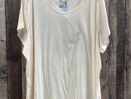 Top Short Sleeve By Muk Luks In Ivory, Size: 1x Online