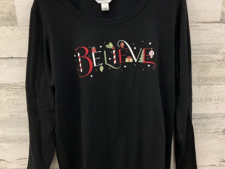 Top Long Sleeve By Christopher And Banks In Black, Size: Xl For Sale