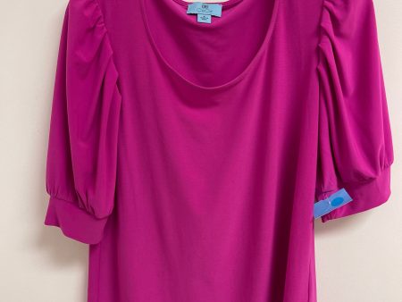 Top Short Sleeve By Cece In Pink, Size: M For Sale