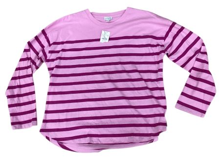 Top Long Sleeve By J. Crew In Pink, Size: L For Cheap