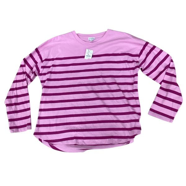 Top Long Sleeve By J. Crew In Pink, Size: L For Cheap