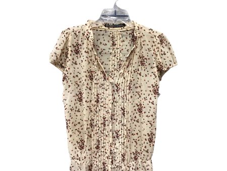 Top Short Sleeve By Zara In Cream, Size: M Sale