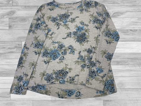 Top Long Sleeve By Loft In Grey, Size: Xs For Discount