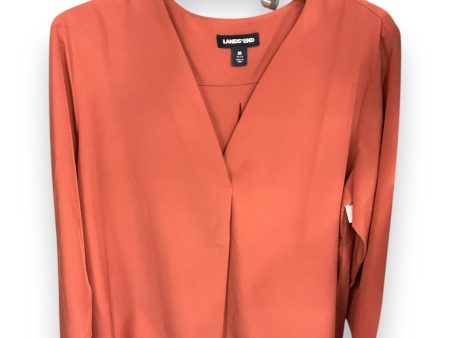 Top Long Sleeve By Lands End In Coral, Size: M Online Hot Sale