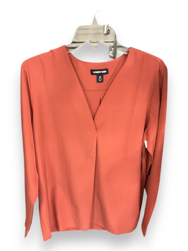 Top Long Sleeve By Lands End In Coral, Size: M Online Hot Sale