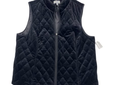 Vest Puffer & Quilted By Croft And Barrow In Black, Size: Xxl Online now