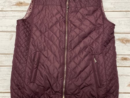 Vest Puffer & Quilted By Miami In Maroon, Size: M Cheap