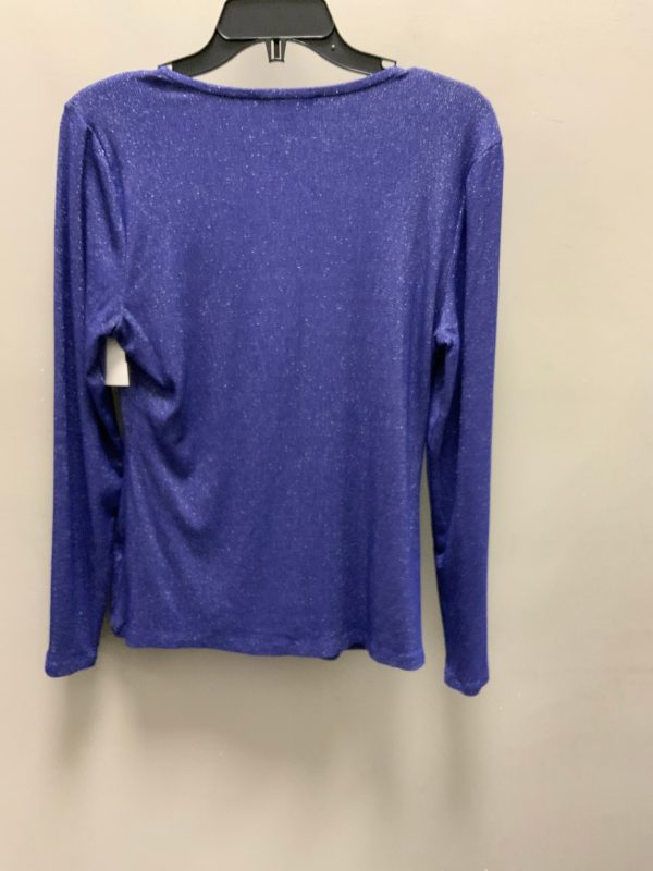 Top Long Sleeve By Inc In Blue, Size: Xl Sale