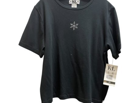 Top Short Sleeve By Clothes Mentor In Black, Size: 2x Supply