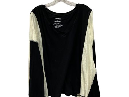 Top Ls By Torrid In Black & Cream, Size:3X Hot on Sale