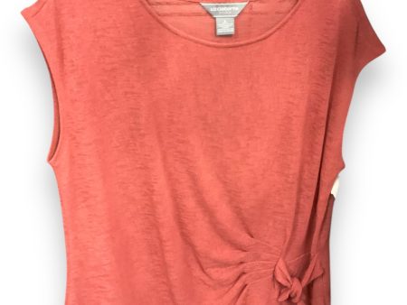 Top Sleeveless By Liz Claiborne In Orange, Size: L on Sale