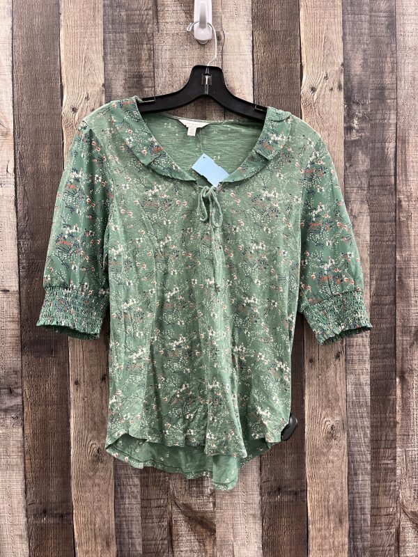 Top Short Sleeve By Lucky Brand In Green, Size: S Online Sale