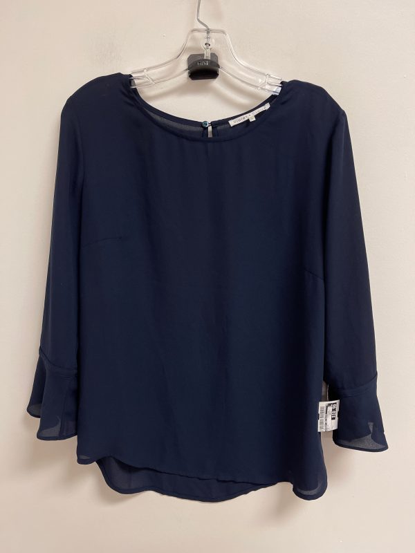 Top Long Sleeve By Violet And Claire In Navy, Size: L on Sale