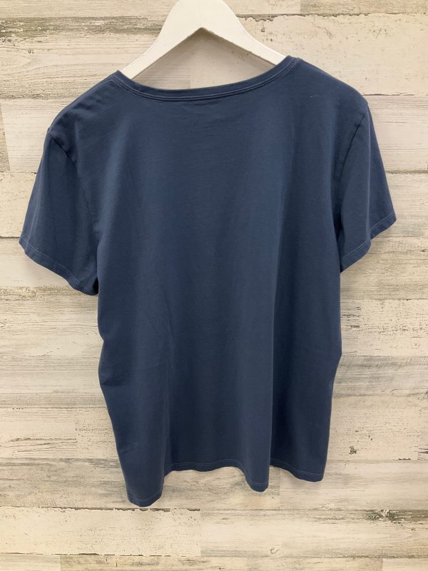 Top Short Sleeve By Life Is Good In Blue, Size: Xl Cheap