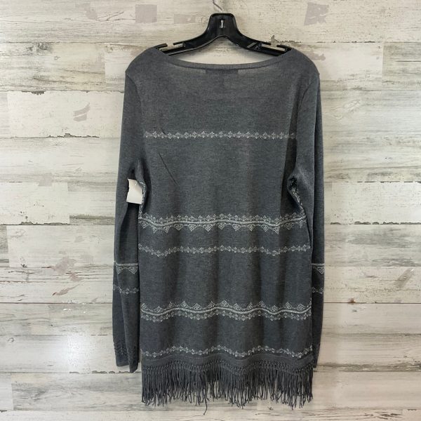 Top Long Sleeve By White House Black Market In Grey, Size: L Cheap