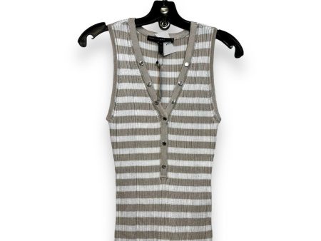 Top Short Sleeve By White House Black Market In Striped, Size: M on Sale