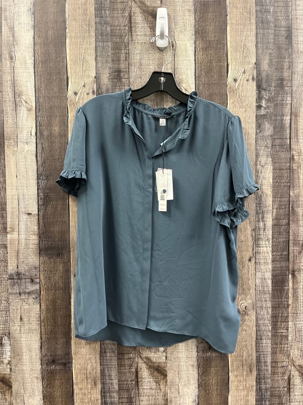 Top Short Sleeve By T Tahari In Teal, Size: L For Cheap