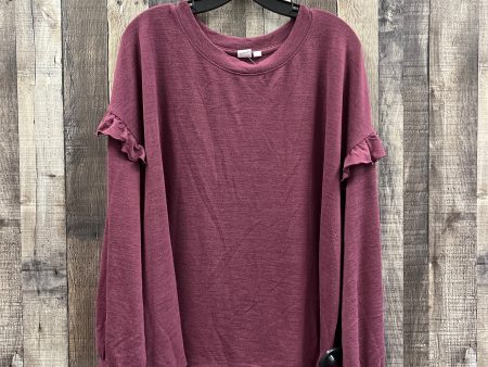 Top Long Sleeve By Gap In Red, Size: Xxl Hot on Sale